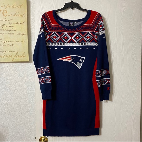 Nfl New England Patriots Sweater Dress 